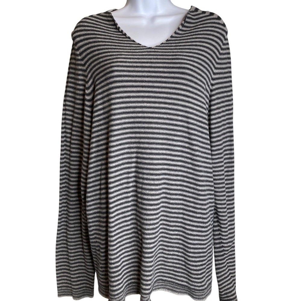 HANNES ROETHER Womens Long Sleeve Knit Sweater Sz XL Euro Preppy Coastal Cotton